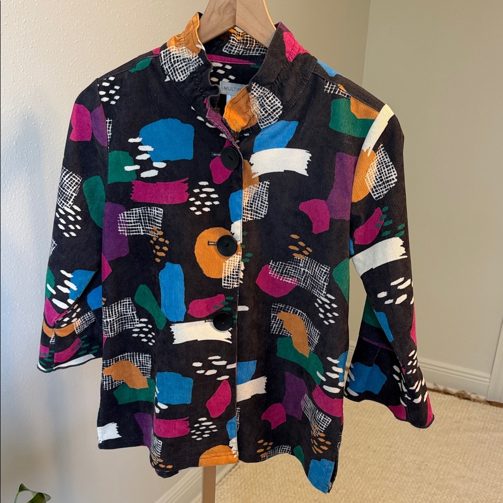 Multiples Vibrant Patterned Shacket Sz Ps - image 1